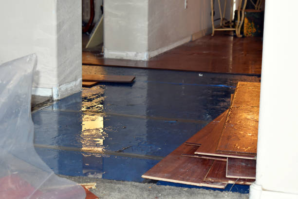Professional Water Damage Restoration technician working in Lakeside, OR
